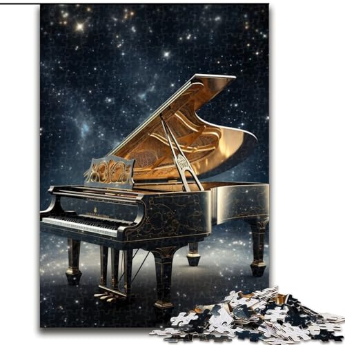 JigsawPuzzle 1000 Teile für Erwachsene Galaxy Piano Jigsaw Puzzles für Erwachsene 1000 Teile DIY Home Decor Denksportspiel für Teenager (Größe 26x38cm) von WGLINGX