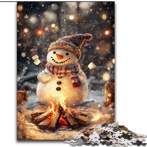 JigsawPuzzle 1000 Teile für Erwachsene Schneemann 1000 Teile Puzzle für Erwachsene Interaktives Familienspiel, Geeignet für Kinder ab 14 Jahren (Größe 50x75cm) von WGLINGX