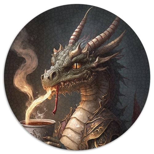 Kaffeedrachen-Puzzle für Erwachsene, 1000-teiliges Puzzle für Erwachsene, Eltern, Partner, Freunde – ab 14 Jahren (67,5x67,5cm) von WGLINGX