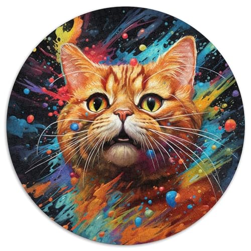 Katzen-Puzzle aus Pappe, rund, 1000 Teile, interaktives Familienspiel, Denksportaufgabe, Lernspielzeug 67,5 x 67,5 cm Katzen-Puzzle aus Pappe, rund, 1000 Teile, interaktives Familienspiel, Denksportaufgabe, Lernspielzeug 67,5 x 67,5 cm von WGLINGX