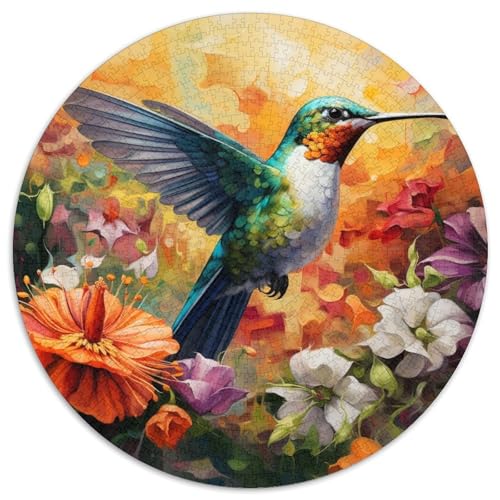 Kolibri-Kunst, runde Puzzles aus Karton, 1000 Teile, Puzzle für Erwachsene, anspruchsvolles Denkspiel für Teenager, unterhaltsames interaktives Spiel für die ganze Familie 67,5 x 67,5 cm Kolibri-Kunst, runde Puzzles aus Karton, 1000 Teile, Puzzle für Erwachsene, anspruchsvolles Denkspiel für Teenager, unterhaltsames interaktives Spiel für die ganze Familie 67,5 x 67,5 cm von WGLINGX