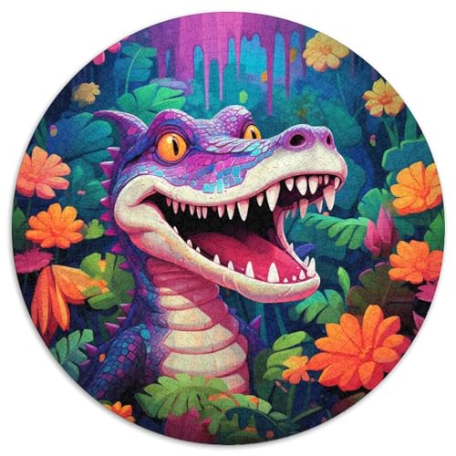 Krokodil-Puzzle aus Pappe, rund, 1000 Teile, Puzzle für Erwachsene, anspruchsvolles Denkspiel für Teenager, unterhaltsames interaktives Spiel für die ganze Familie 67,5 x 67,5 cm Krokodil-Puzzle aus Pappe, rund, 1000 Teile, Puzzle für Erwachsene, anspruchsvolles Denkspiel für Teenager, unterhaltsames interaktives Spiel für die ganze Familie 67,5 x 67,5 cm von WGLINGX