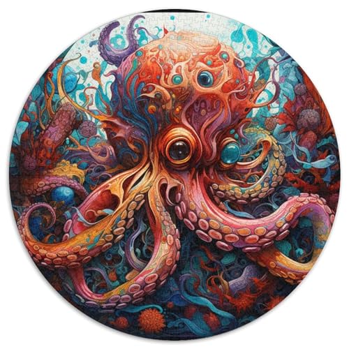 Kunst-Oktopus-Puzzle für Erwachsene, 1000-teiliges, anspruchsvolles Puzzle, Spaß für die ganze Familie, Basteln, perfekt für Geburtstage, Feiertage (67,5x67,5cm) von WGLINGX