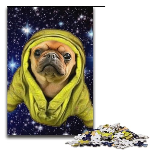 Lernpuzzle, 1000 Teile, Mops-Puzzle für Erwachsene, Weihnachtspuzzle-Geschenke für Teenager ab 14 Jahren, 14,96 x 10,24 Zoll von WGLINGX