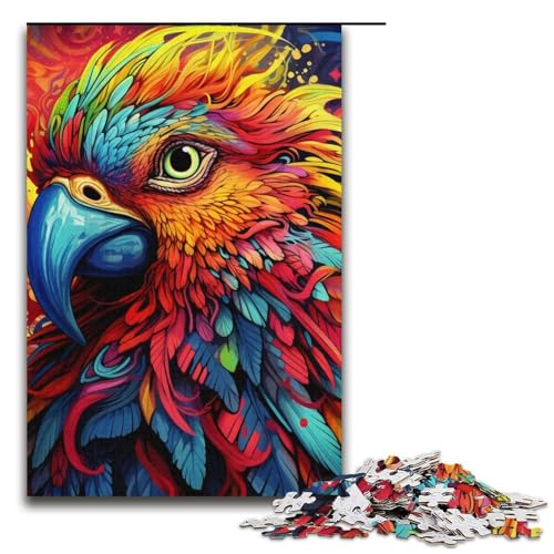 Lernpuzzle, 1000 Teile, Papageien-Puzzle für Erwachsene, Weihnachtspuzzle-Geschenke für Teenager ab 14 Jahren, 14,96 x 10,24 Zoll von WGLINGX