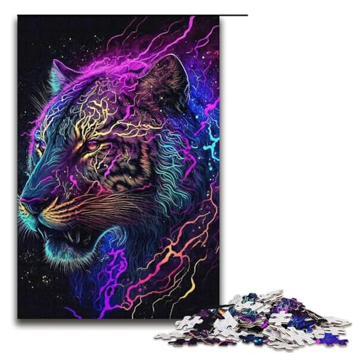 Lernpuzzle 1000 Teile Lila Blitztiger Puzzle für Erwachsene Weihnachtspuzzle Geschenke für Teenager ab 14 Jahren 14,96x10,24 Zoll von WGLINGX