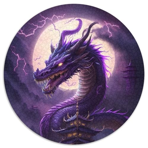 Lila Fliegender Drache, Puzzle für Erwachsene, 1000 Teile, Eltern, Partner, Freunde – ab 14 Jahren (67,5x67,5cm) von WGLINGX