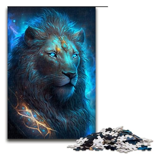 Löwen-Puzzle, 1000 Teile, Puzzle für Erwachsene, Spiel zum Stressabbau, Staycation-Zeitvertreib für Jugendliche ab 14 Jahren (Größe 50 x 75 cm) von WGLINGX