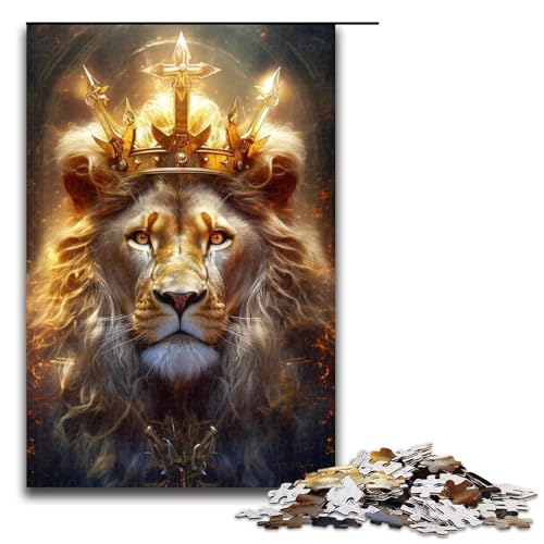 Löwen-Puzzle 1000 Teile für Erwachsene, anspruchsvolles, schwieriges Puzzle, jedes Teil ist einzigartig – anspruchsvolles, unterhaltsames Familienspiel (Größe 50 x 75 cm) von WGLINGX