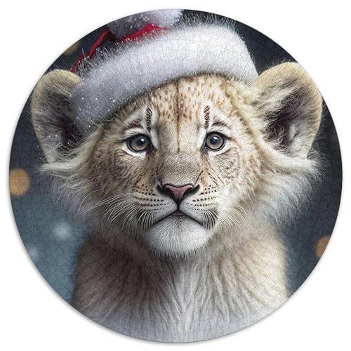Löwen-Puzzle aus Pappe, rund, 1000 Teile, Puzzle für Erwachsene, anspruchsvolles Denkspiel für Teenager, unterhaltsames interaktives Spiel für die ganze Familie 67,5 x 67,5 cm Löwen-Puzzle aus Pappe, rund, 1000 Teile, Puzzle für Erwachsene, anspruchsvolles Denkspiel für Teenager, unterhaltsames interaktives Spiel für die ganze Familie 67,5 x 67,5 cm von WGLINGX