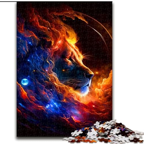 Löwen-Puzzle mit 1000 Teilen für Erwachsene, 1000 Teile, Heimdekoration, Familienspaß, ab 14 Jahren (Größe 26x38cm) von WGLINGX
