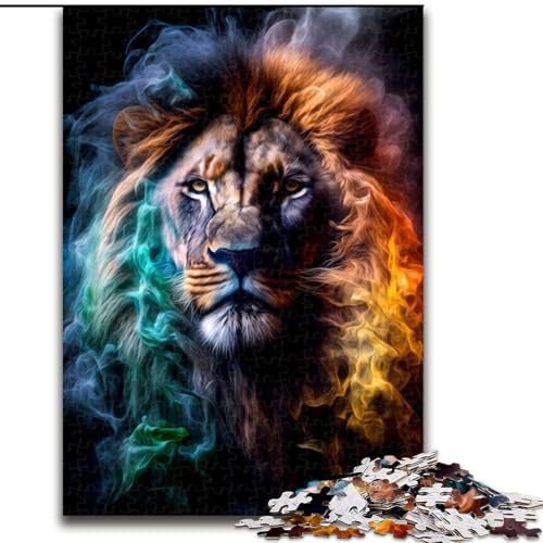 Löwen-Puzzle mit 1000 Teilen für Erwachsene, 1000 Teile, Heimdekoration, Familienspaß, ab 14 Jahren (Größe 26x38cm) von WGLINGX