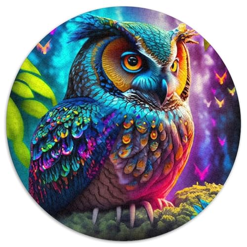 Magisches Eulen-Puzzle, 1000 Teile, Puzzle für Erwachsene, Weihnachten, Halloween, Ostern, Neujahr (67,5x67,5cm) von WGLINGX