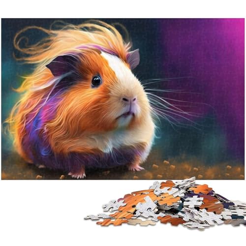 Meerschweinchen-Puzzle mit 1000 Teilen für Erwachsene. EIN Kunstwerk für Teenager ab 14 Jahren (Größe 50 x 75 cm) von WGLINGX