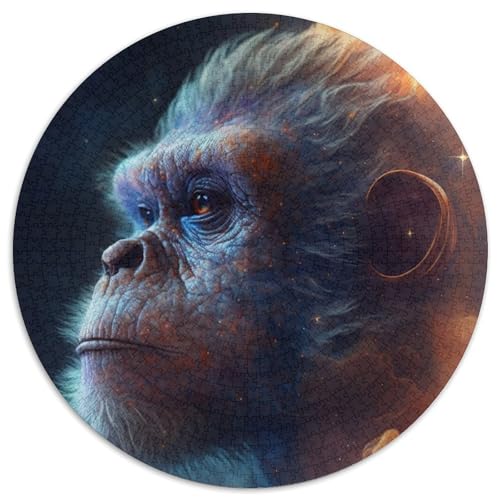Monkey Cloud Puzzle für Erwachsene, 1000-teiliges Kartonpuzzle, perfekte Dekoration für Zuhause oder das Büro, (67,5x67,5cm) von WGLINGX