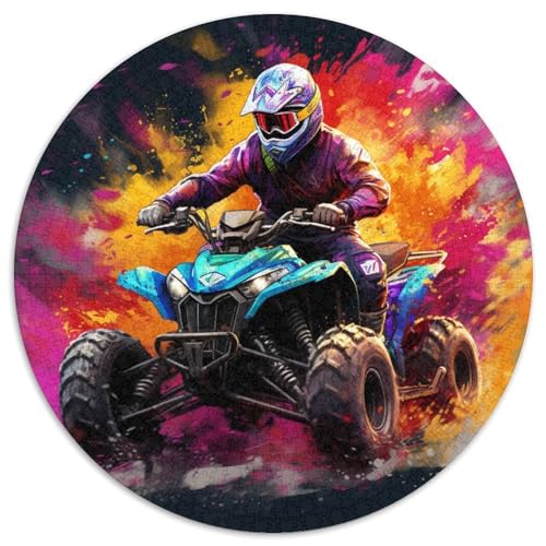 Mountainbike-Puzzle aus Pappe, rund, 1000 Teile, interaktives Familienspiel, Denksportaufgabe, Lernspielzeug 67,5 x 67,5 cm Mountainbike-Puzzle aus Pappe, rund, 1000 Teile, interaktives Familienspiel, Denksportaufgabe, Lernspielzeug 67,5 x 67,5 cm von WGLINGX
