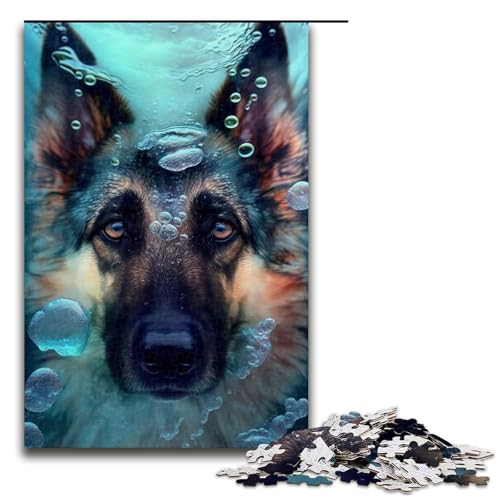 Neon Dog Puzzle, 1000 Teile, Puzzle für Erwachsene, Lernspiele, trainieren Ihr Gehirn und Ihre Hände, geeignet für Jugendliche ab 14 Jahren (Größe 50 x 75 cm) von WGLINGX