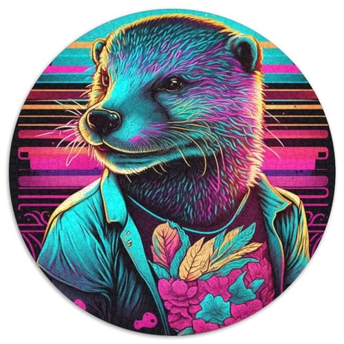 Neon-Tiere-Puzzle, 1000 Teile, Puzzle für Erwachsene, Weihnachten, Halloween, Ostern, Neujahr (67,5x67,5cm) von WGLINGX