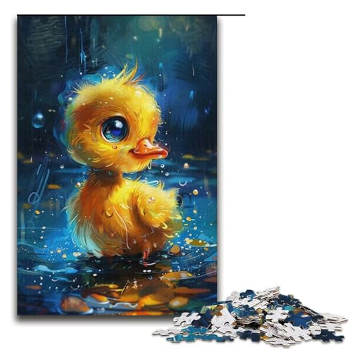 Niedliches kleines gelbes Enten-Puzzle, 1000 Teile, Puzzle für Erwachsene, Lernspiele, trainieren Ihr Gehirn und Ihre Hände, geeignet für Jugendliche ab 14 Jahren (Größe 38 x 26 cm) von WGLINGX