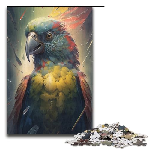 Papagei-Puzzle mit 1000 Teilen für Erwachsene, anspruchsvolles Spielpuzzle, geeignet für Jugendliche ab 14 Jahren (Größe 38 x 26 cm) von WGLINGX