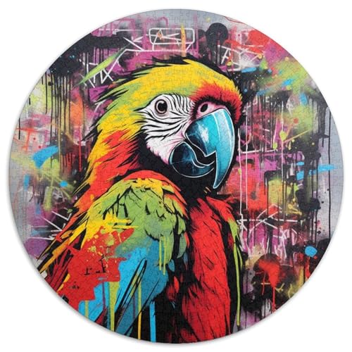 Papageien-Graffiti-Malerei, Papier-Puzzle, 1000 Teile, Familie und Freunde, geeignet für Kinder ab 14 Jahren 67,5 x 67,5 cm Papageien-Graffiti-Malerei, Papier-Puzzle, 1000 Teile, Familie und Freunde, geeignet für Kinder ab 14 Jahren 67,5 x 67,5 cm von WGLINGX
