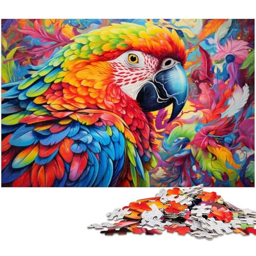 Papageien-Puzzle, 1000 Teile, für Erwachsene, Geschenke, ideal für Teenager ab 14 Jahren (Größe 50 x 75 cm) von WGLINGX