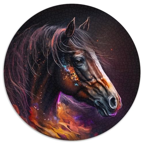 Pferdenebel-Puzzle für Erwachsene, 1000 Teile, schwierige Puzzles für Erwachsene, Geschenk zum Selbermachen, Spaß, geeignet für die Dekoration von Zuhause, Wohnzimmer, Büro, 1000 Teile (67,5x67,5cm) von WGLINGX