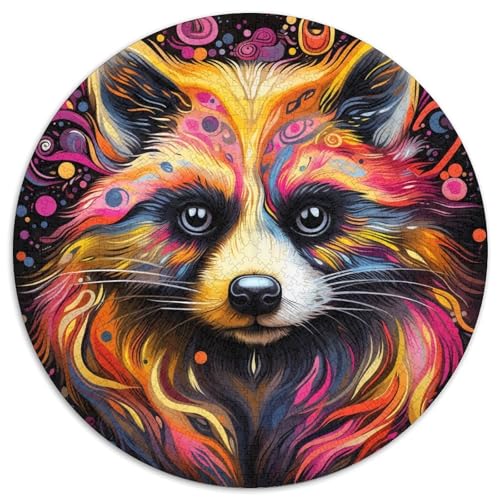 Pinkes Waschbär-Papierpuzzle für Erwachsene, 1000-teiliges Denkspiel für Teenager, 67,5 x 67,5 cm von WGLINGX