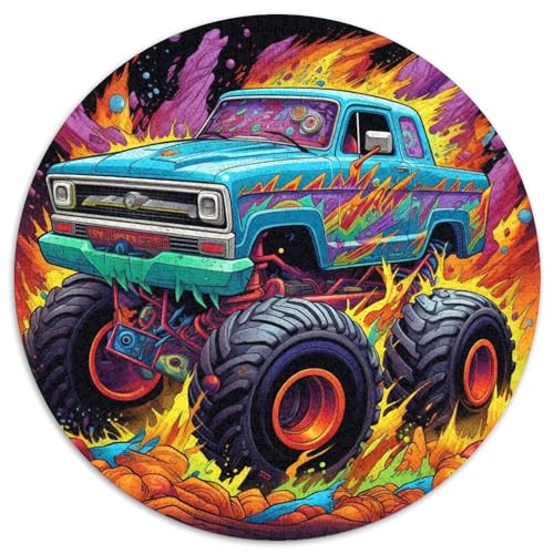 Psychedelischer LKW, runde Puzzles aus Pappe, 1000 Teile, Puzzle für Erwachsene, anspruchsvolles Denkspiel für Teenager, unterhaltsames interaktives Spiel für die ganze Familie 67,5 x 67,5 cm Psychedelischer LKW, runde Puzzles aus Pappe, 1000 Teile, Puzzle für Erwachsene, anspruchsvolles Denkspiel für Teenager, unterhaltsames interaktives Spiel für die ganze Familie 67,5 x 67,5 cm von WGLINGX