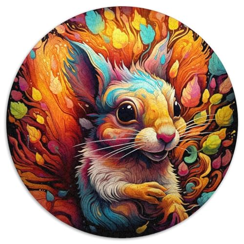 Psychedelisches Eichhörnchen-Papierpuzzle für Erwachsene, 1000-teiliges Denkspiel für Teenager, 67,5 x 67,5 cm Psychedelisches Eichhörnchen-Papierpuzzle für Erwachsene, 1000-teiliges Denkspiel für Teenager, 67,5 x 67,5 cm von WGLINGX