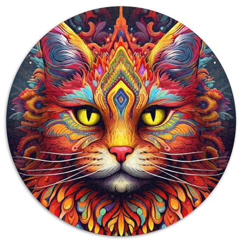 Psychedelisches Katzen-Papierpuzzle, 1000-teiliges Puzzle, Familie und Freunde, geeignet für Kinder ab 14 Jahren 67,5 x 67,5 cm Psychedelisches Katzen-Papierpuzzle, 1000-teiliges Puzzle, Familie und Freunde, geeignet für Kinder ab 14 Jahren 67,5 x 67,5 cm von WGLINGX