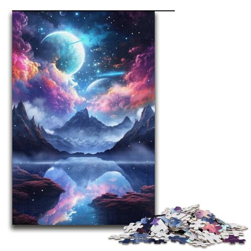 Puzzle „Japanische Landschaften, Berge“, 1000-teiliges Kartonpuzzle für Erwachsene, tolles Geschenk für Erwachsene (Größe 38 x 26 cm) von WGLINGX