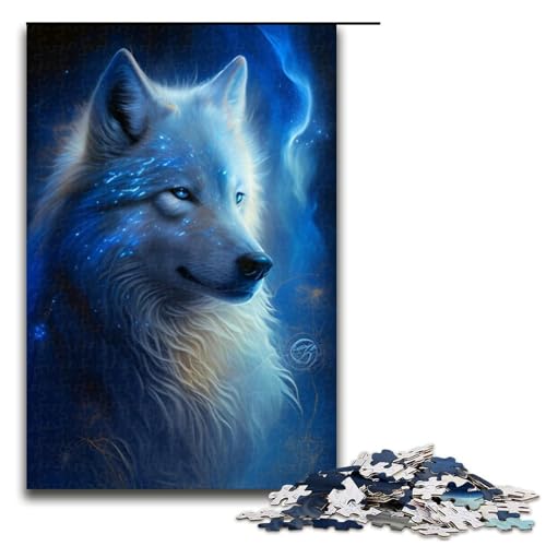Puzzle „Schöner Wolf“, 1000 Teile, für Erwachsene, Lernspiele, Staycation, Zeitvertreib, für Teenager ab 14 Jahren, 50 x 75 cm von WGLINGX
