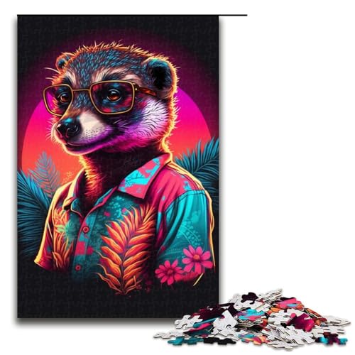 Puzzle 1000 Neon-Tiere für Erwachsene, Holzpuzzle, Lernspiel für Erwachsene, 19,69 x 29,53 Zoll Puzzle 1000 Neon-Tiere für Erwachsene, Holzpuzzle, Lernspiel für Erwachsene, 19,69 x 29,53 Zoll von WGLINGX