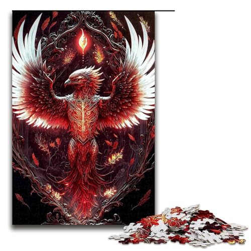 Puzzle 1000 Phoenix Puzzle für Erwachsene, Holzpuzzle, Lernspiel für Erwachsene, 19,69 x 29,53 Zoll von WGLINGX