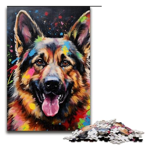 Puzzle 1000 Schäferhund-Puzzle für Erwachsene, Holzpuzzle, Lernspiel für Erwachsene, 19,69 x 29,53 Zoll Puzzle 1000 Schäferhund-Puzzle für Erwachsene, Holzpuzzle, Lernspiel für Erwachsene, 19,69 x 29,53 Zoll von WGLINGX