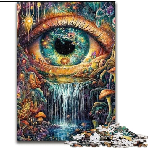 Puzzle 1000 Teile, „Auge des Berges“, 1000 Teile, Puzzle-Geschenk, Familienaktivitätsspiel für Teenager, anspruchsvolles Denkspiel (Größe 50x75cm) von WGLINGX