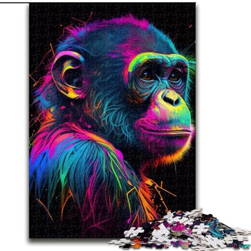 Puzzle 1000 Teile, Affen-Tier-Pop-Art-Puzzle für Erwachsene, Familienspaß, Basteln, perfekt für Geburtstage, Feiertage, Größe 50x75cm Puzzle 1000 Teile, Affen-Tier-Pop-Art-Puzzle für Erwachsene, Familienspaß, Basteln, perfekt für Geburtstage, Feiertage, Größe 50x75cm von WGLINGX