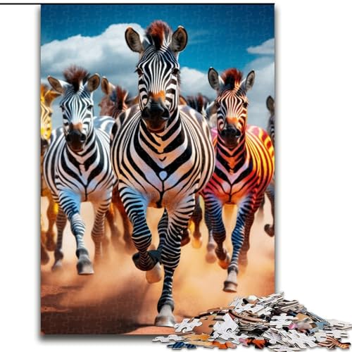 Puzzle 1000 Teile, Afrikanisches Zebra, Puzzles für 1000 Teile, anspruchsvolles Denkspiel für Teenager, Spaß für den Spieleabend mit der Familie (Größe 38x26cm) von WGLINGX
