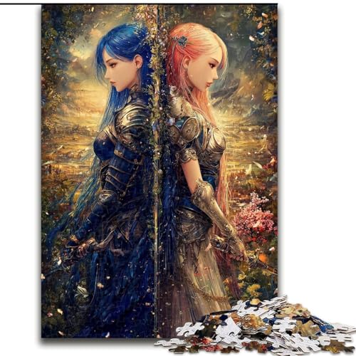 Puzzle 1000 Teile, Anime-Mädchen-Puzzle für Erwachsene, Familienaktivitätsspiel für Teenager, anspruchsvolles Denkspiel (Größe 26x38cm) von WGLINGX