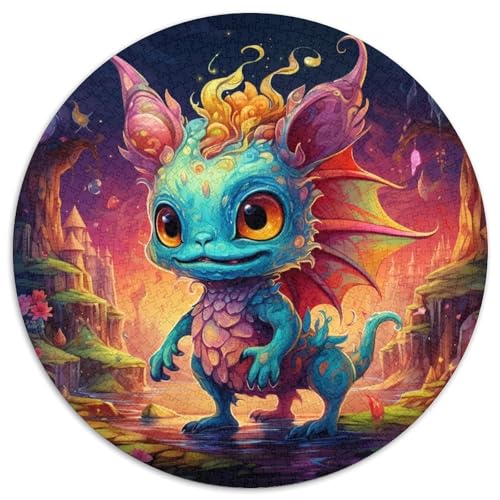 Puzzle 1000 Teile, Art Dragon Baby, Karton-Puzzle, unmöglich, pädagogische Heimdekoration, Spiele und Geschenke (67,5 x 67,5 cm) von WGLINGX