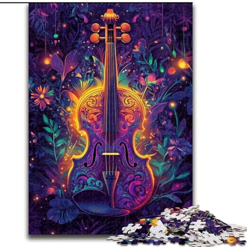 Puzzle 1000 Teile, Art Guitar, 1000 Teile Puzzle für Erwachsene, ideal für Familienspaß Feiertage, Geburtstage (Größe 26x38cm) von WGLINGX