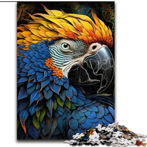 Puzzle 1000 Teile, Art Parrot, 1000-teiliges Puzzle, Spaß für die ganze Familie, Basteln, perfekt für Geburtstage, Feiertage (Größe 50x75cm) von WGLINGX