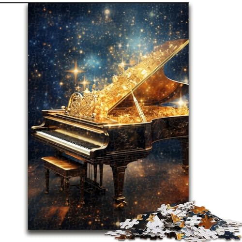 Puzzle 1000 Teile, Art Star Piano, Unmögliches Puzzle für Erwachsene zum Geburtstag, Urlaub, Weihnachten, (Größe 26x38cm) von WGLINGX