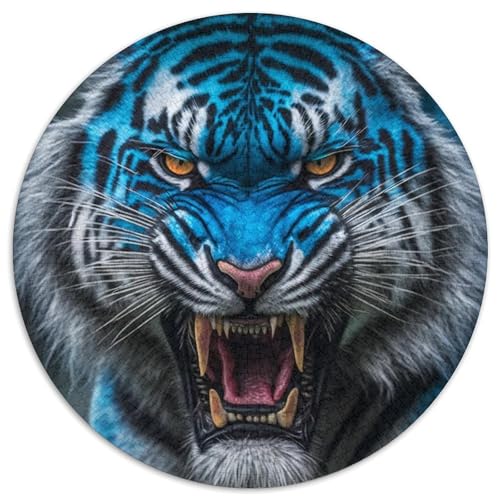Puzzle 1000 Teile, Art Tigers, Karton-Puzzle, unmöglich, pädagogische Heimdekoration, Spiele und Geschenke (67,5 x 67,5 cm) von WGLINGX