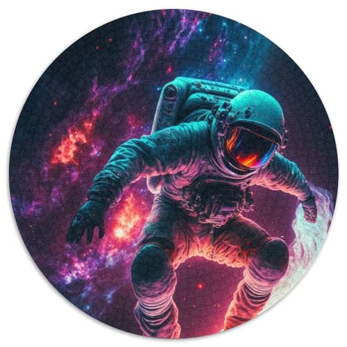 Puzzle 1000 Teile, Astronaut auf einem Skateboard, Papierpuzzle, DIY-Dekoration, anspruchsvolle (67,5x67,5cm) von WGLINGX