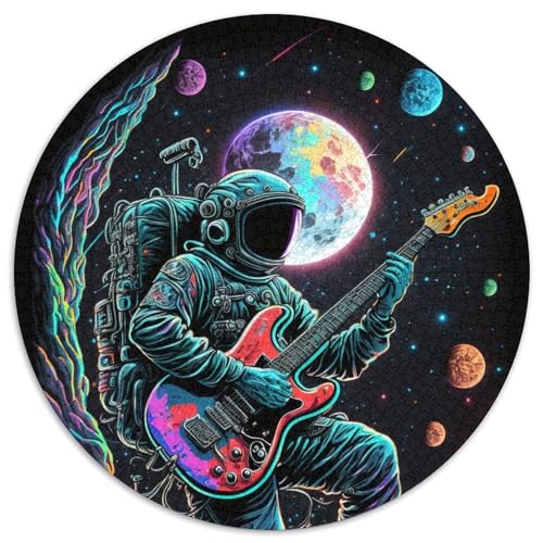 Puzzle 1000 Teile, Astronaut spielt Gitarre, Puzzle für Erwachsene, Familienaktivität, Heimdekorationsgeschenk, Familienspielzeugspiel (67,5x67,5cm) von WGLINGX
