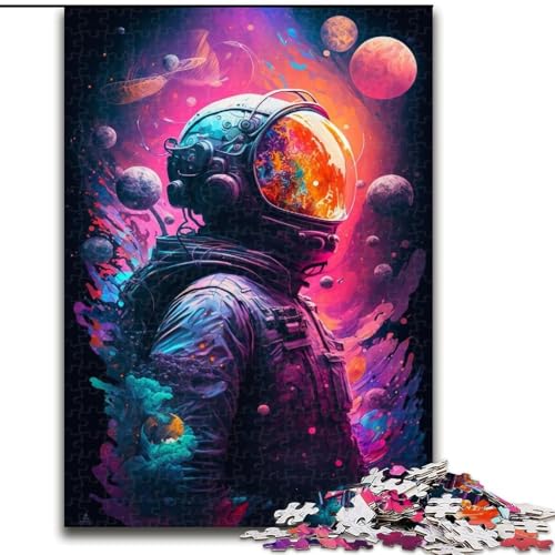 Puzzle 1000 Teile, Astronauten-Puzzle, Holzpuzzle, Spielzeug, Geschenk, pädagogisches, intellektuelles, entspannendes Familienspiel (Größe 50x75cm) von WGLINGX