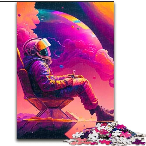 Puzzle 1000 Teile, Astronauten-Puzzle für Erwachsene, 1000 Puzzles, Spaß für die ganze Familie, Basteln, perfekt für Geburtstage, Feiertage (Größe 26x38cm) von WGLINGX