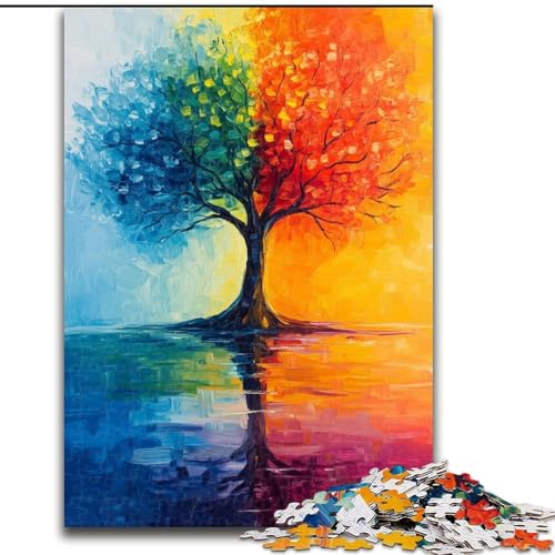 Puzzle 1000 Teile, Baum des Lebens, 1000 Teile, Puzzle-Geschenk, Familienaktivitätsspiel für Teenager, anspruchsvolles Denkspiel (Größe 50x75cm) von WGLINGX